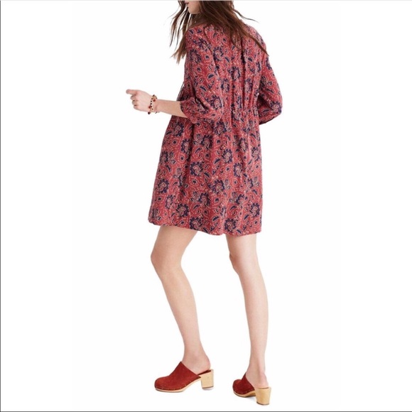 Madewell Laceup Assam Floral Dress - S - Picture 8 of 8